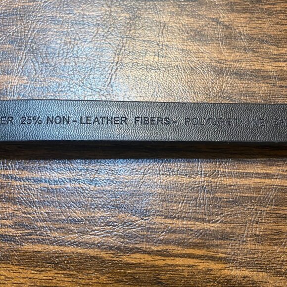 Vtg Liz Claiborne Jeweled Buckle Black Leather Blend Belt Women S Waist 27"-31" - Picture 4 of 10